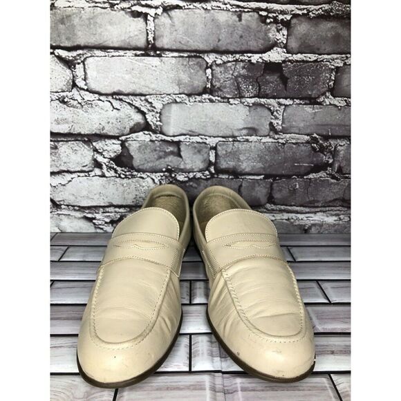 Caporicci Ivory Leather Casual Penny Loafers Driving Shoes Men’s Sz 42EU/9M US - Picture 2 of 16